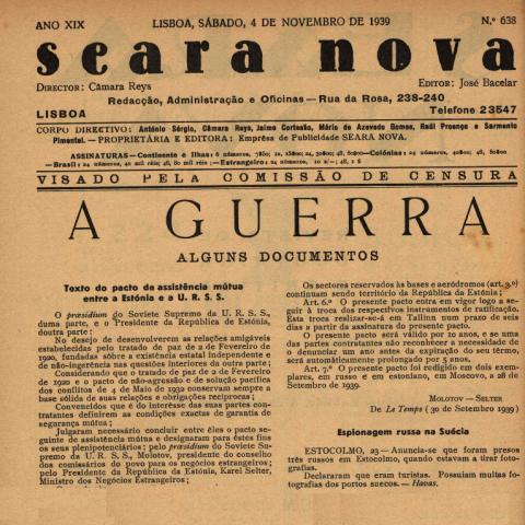 Crítica à linha editorial da Seara Nova