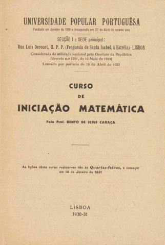 Curso de Iniciação Matemática